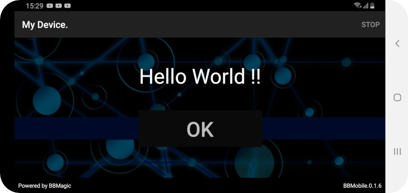 BBMobile Hello World App
