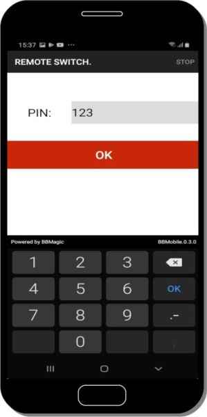 Remote Switch app PIN